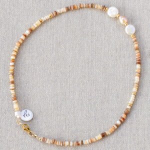 Natural seashell and sweet pearl bead necklace - Image 3