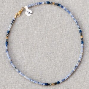 ⁦שרשרת אבני סודלייט, לאפיס לאזולי והמטייט⁩ – תמונה ⁦3⁩