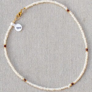 Pearl and garnet necklace - Image 3