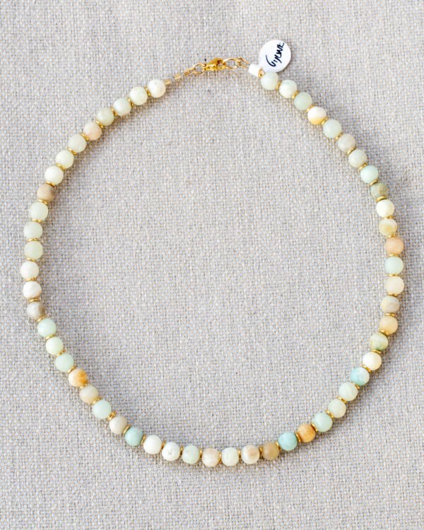 Amazonite stone necklace