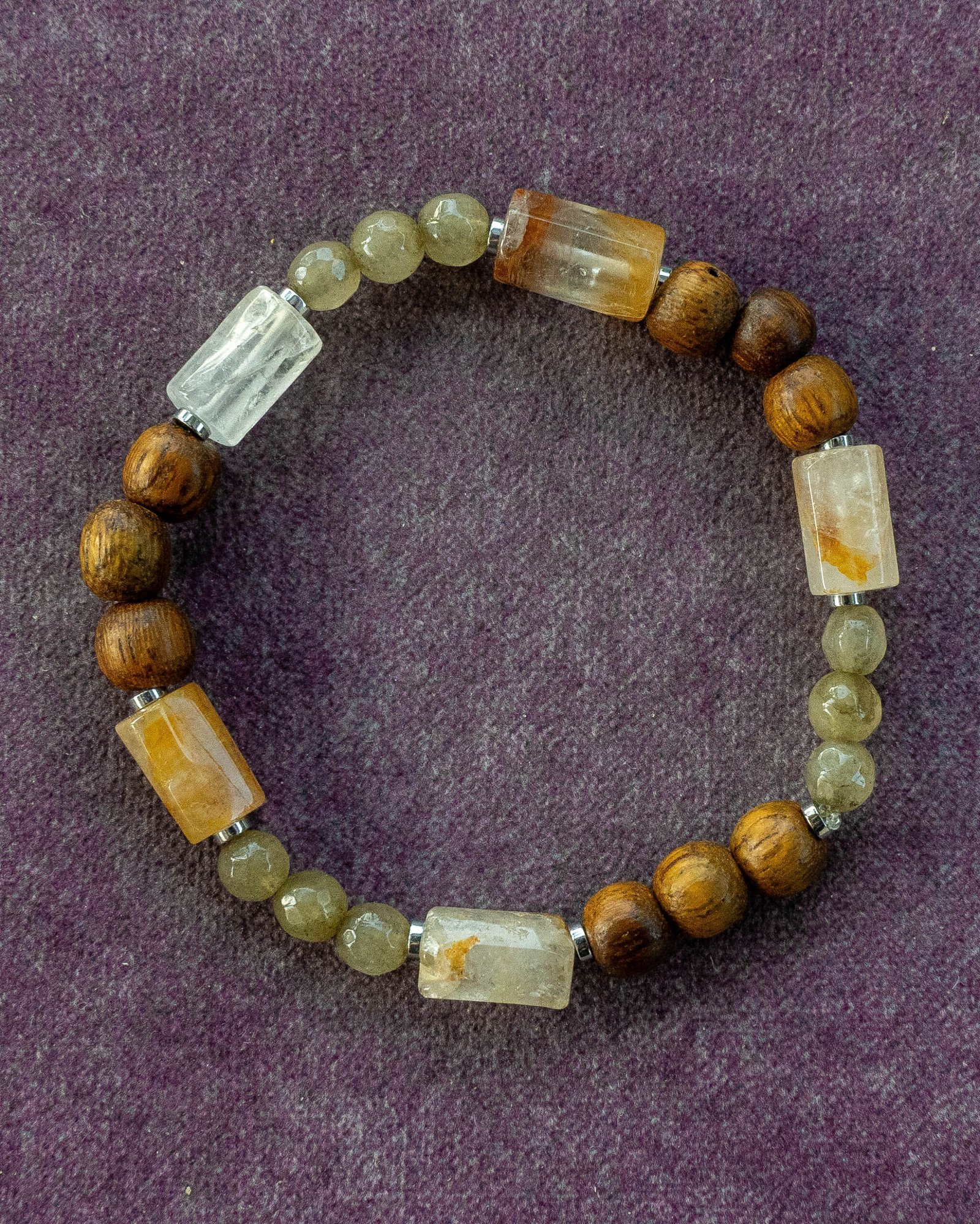 ⁦צמיד סיטרין, פרידוט, עץ⁩ – תמונה ⁦3⁩