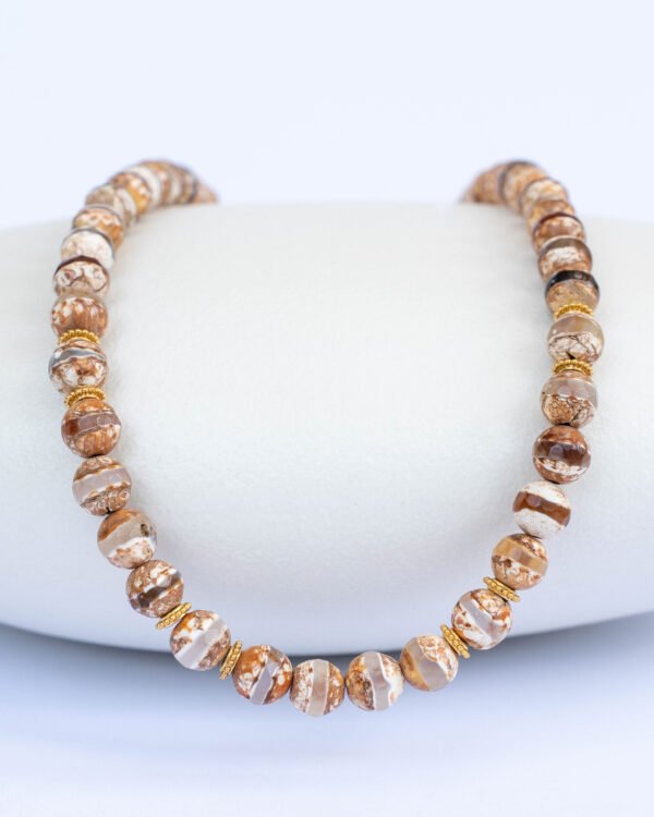 שרשרת אגת טיבטית חומה