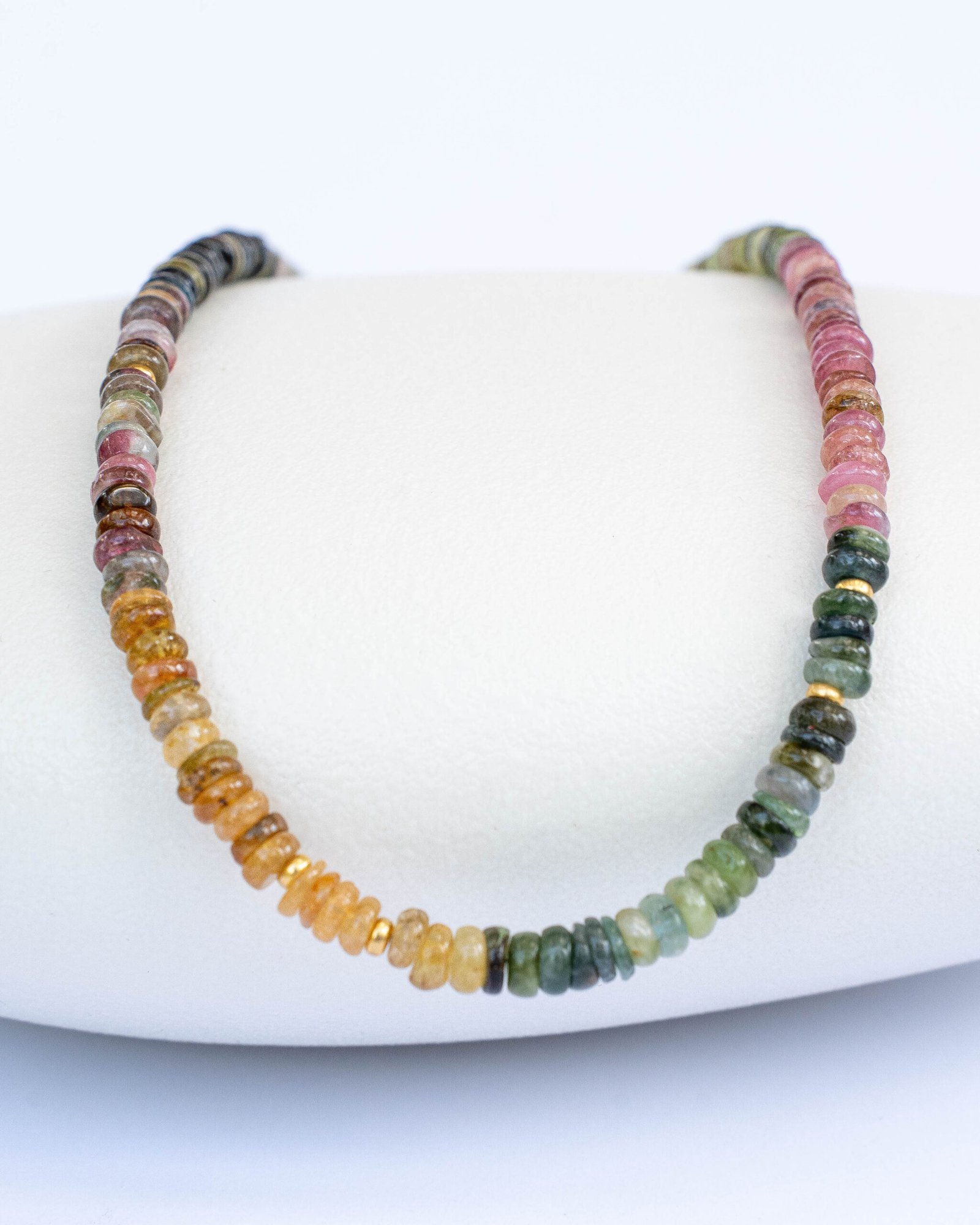 Watermelon tourmaline necklace - Image 1