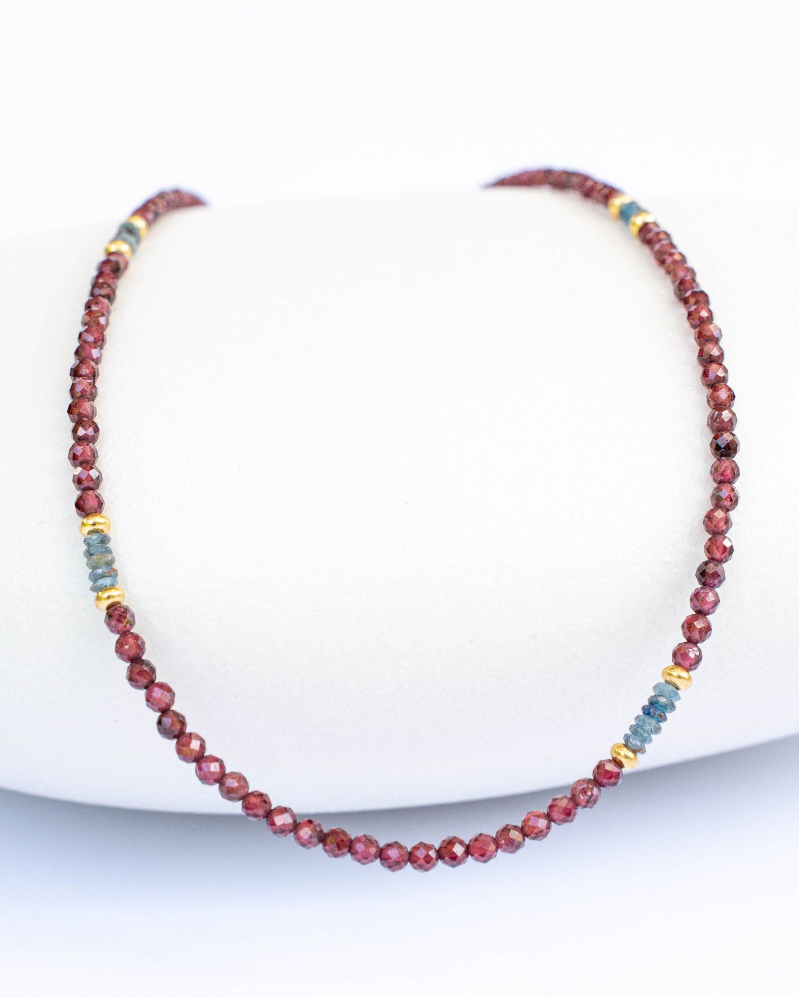 Garnet and kyanite necklace - Image 1