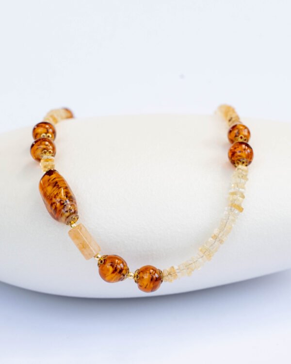 Citrine and Murano beads necklace