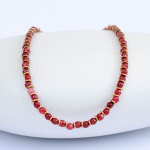 ⁦שרשרת אגת בצבע רובי⁩ – תמונה ⁦1⁩