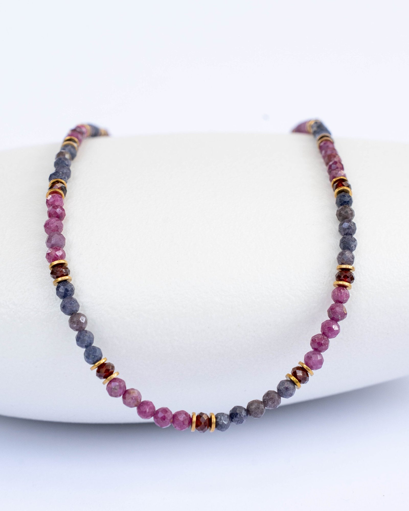 Ruby, Sapphire and Garnet Necklace - Image 1