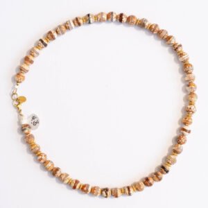 ⁦שרשרת אגת טיבטית חומה⁩ – תמונה ⁦2⁩