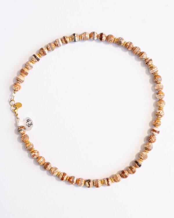 שרשרת אגת טיבטית חומה