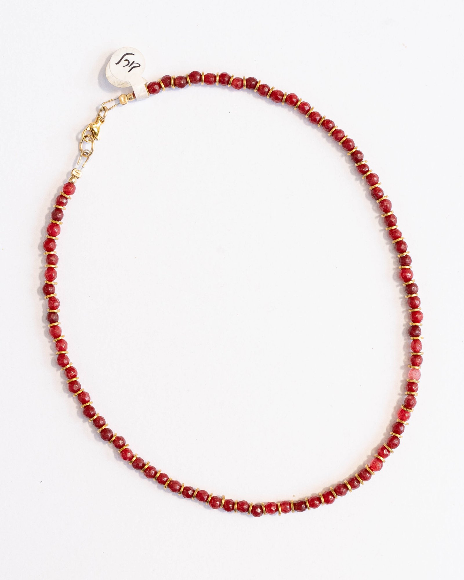 ⁦שרשרת אגת בצבע רובי⁩ – תמונה ⁦2⁩