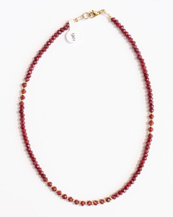 שרשרת אגת בצבע רובי