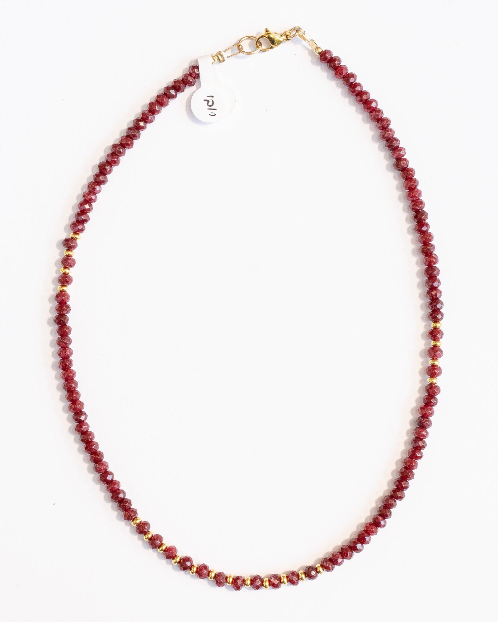 ⁦שרשרת אגת בצבע רובי⁩ – תמונה ⁦2⁩