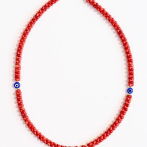 ⁦שרשרת קורל אדום עם עין טובה⁩ – תמונה ⁦2⁩