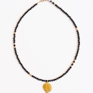 ⁦שרשרת טורמלין שחור וספירלה⁩ – תמונה ⁦2⁩