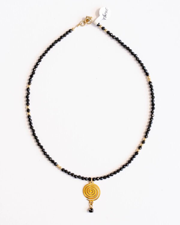 שרשרת טורמלין שחור וספירלה