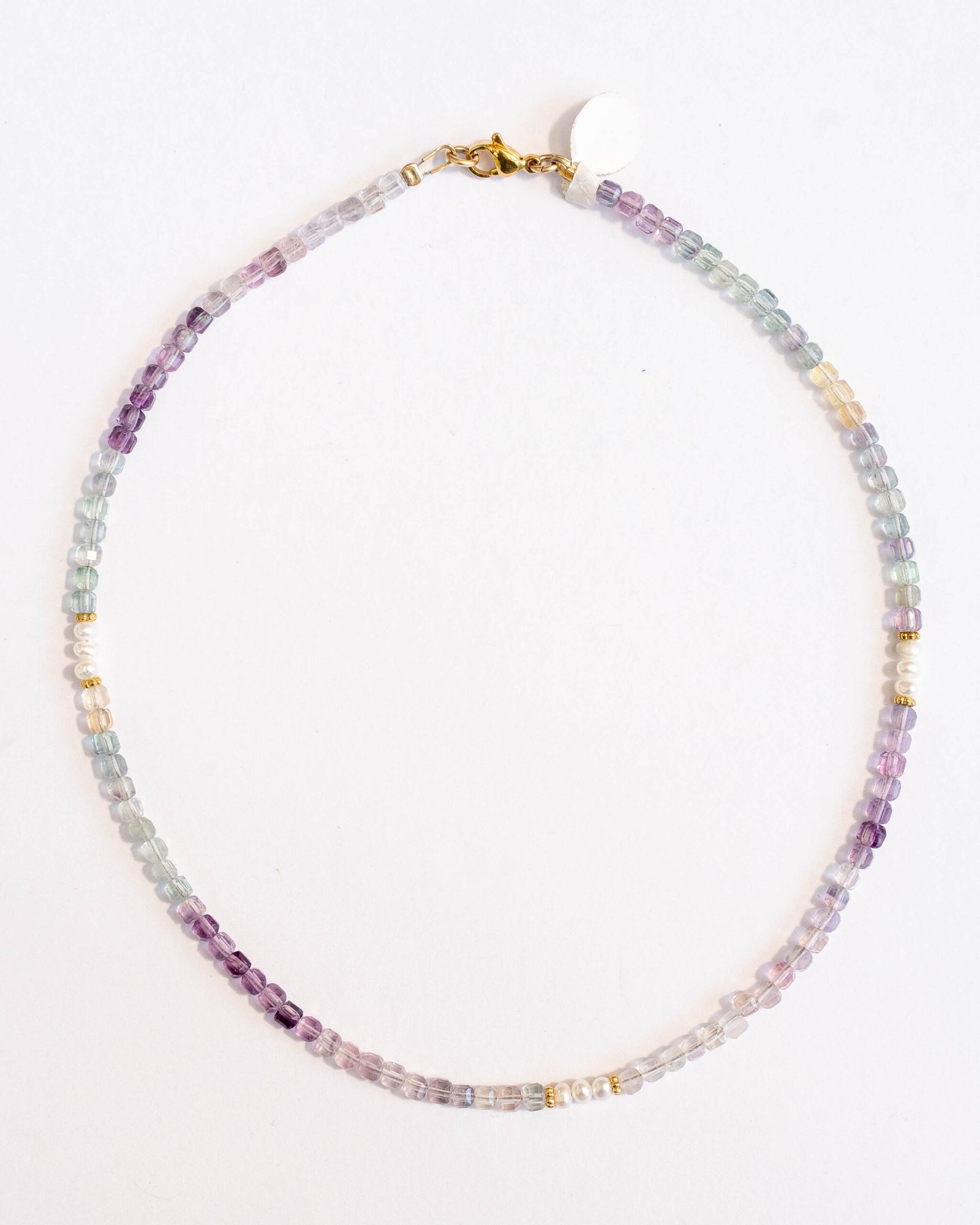 ⁦שרשרת פלואוריט ופנינה⁩ – תמונה ⁦2⁩