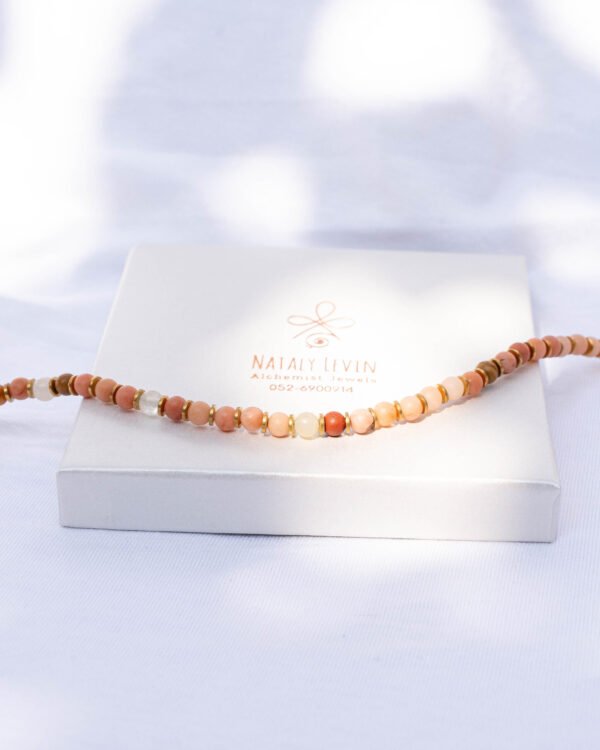 שרשרת אמזונייט כתום