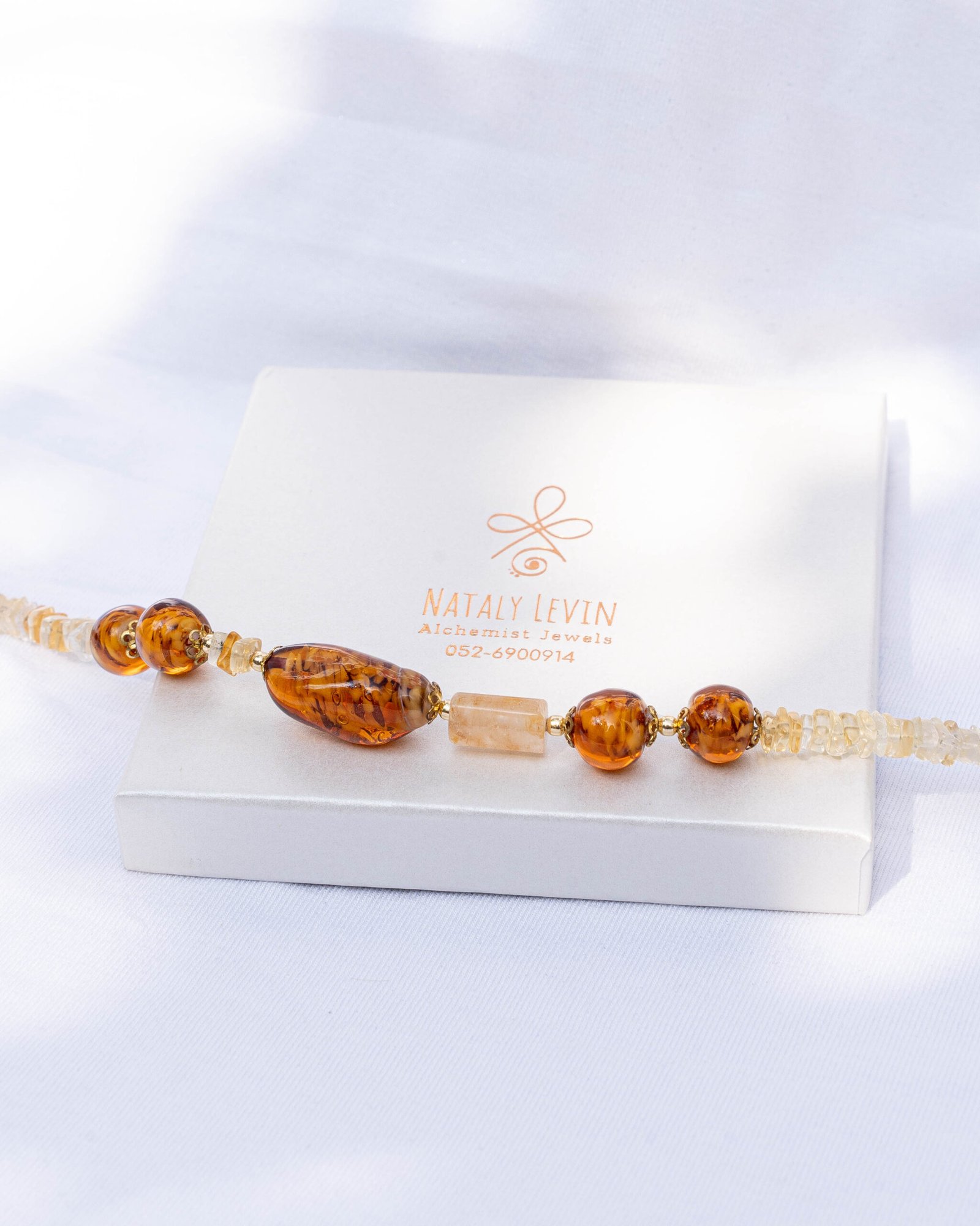 ⁦שרשרת סיטרין וחרוזי מורנו⁩ – תמונה ⁦3⁩