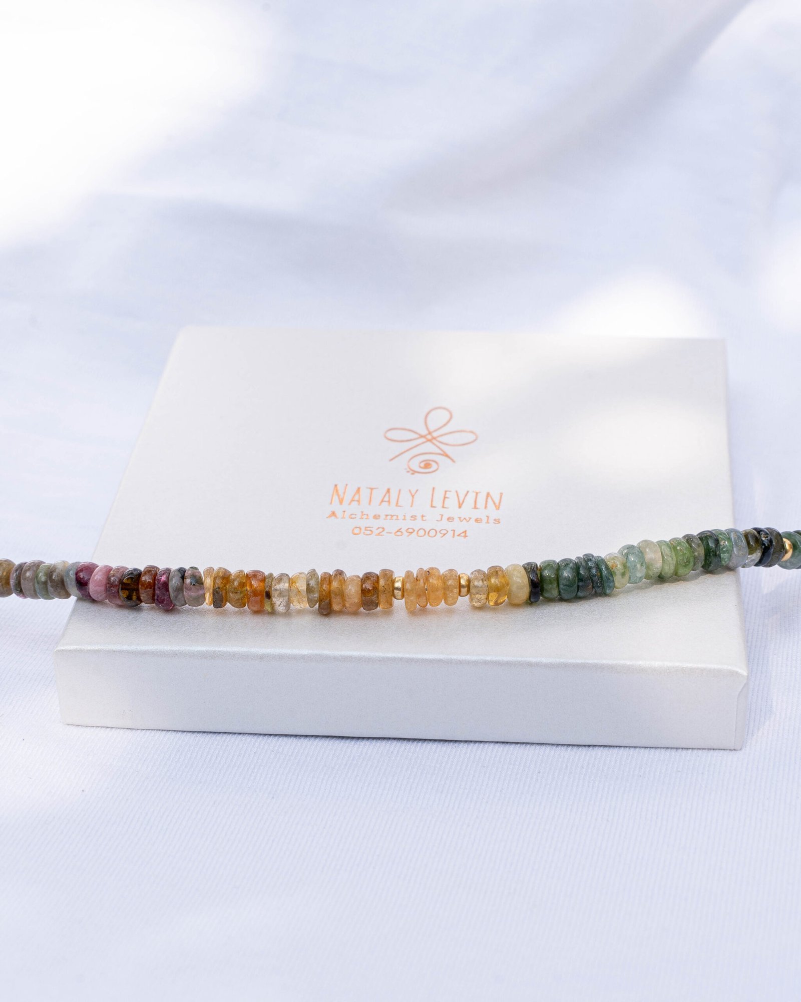 ⁦שרשרת טורמלין אבטיח⁩ – תמונה ⁦3⁩