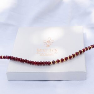 ⁦שרשרת אגת בצבע רובי⁩ – תמונה ⁦3⁩