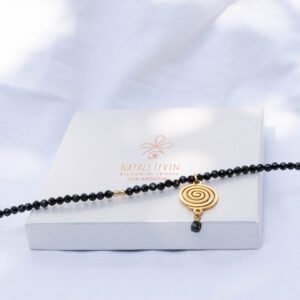 ⁦שרשרת טורמלין שחור וספירלה⁩ – תמונה ⁦3⁩