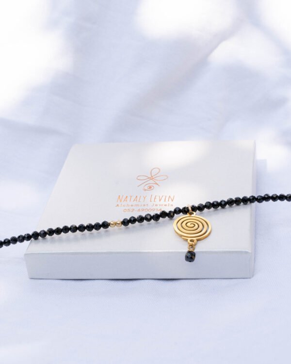 שרשרת טורמלין שחור וספירלה