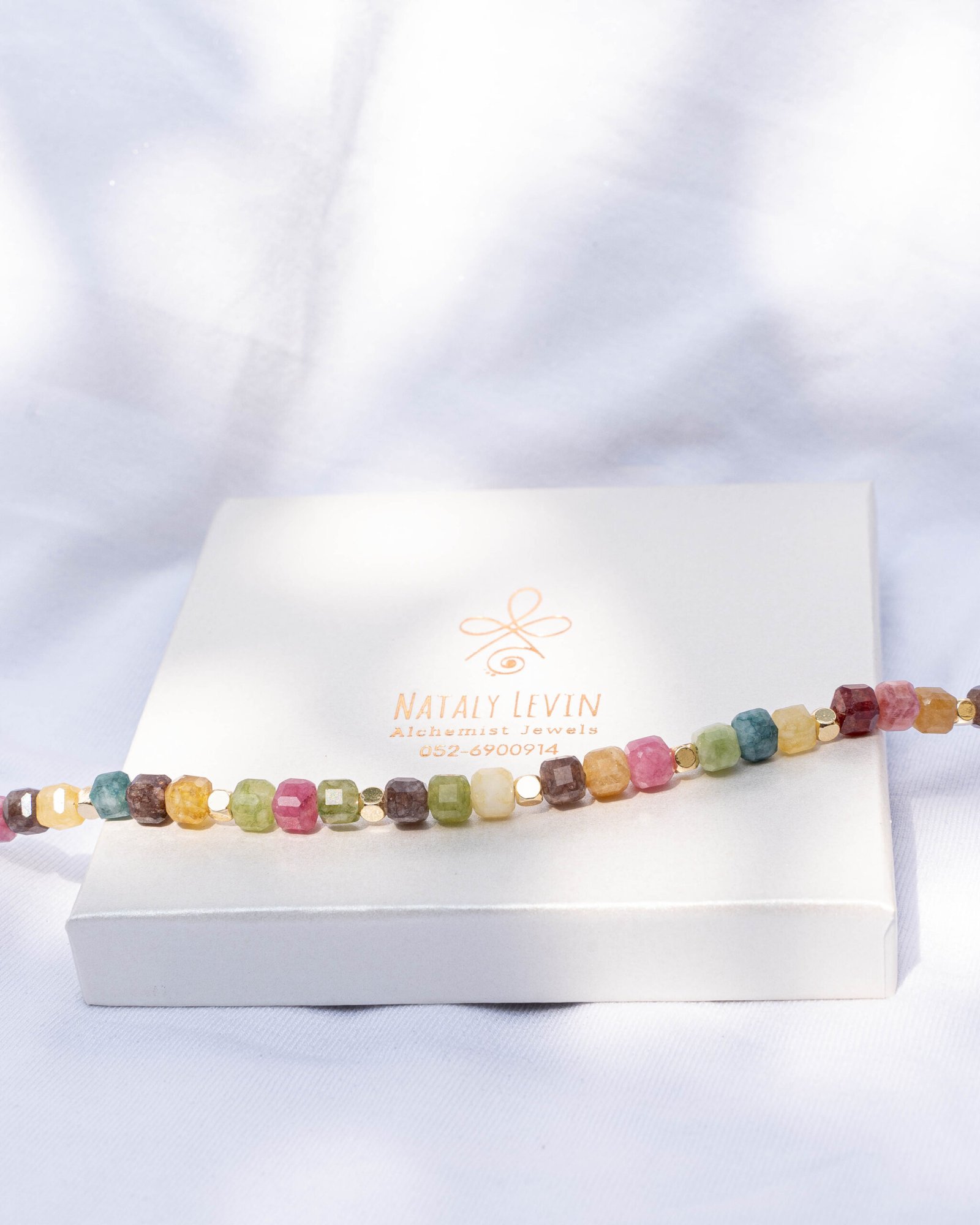 ⁦שרשרת אגת במיני צבעים⁩ – תמונה ⁦3⁩