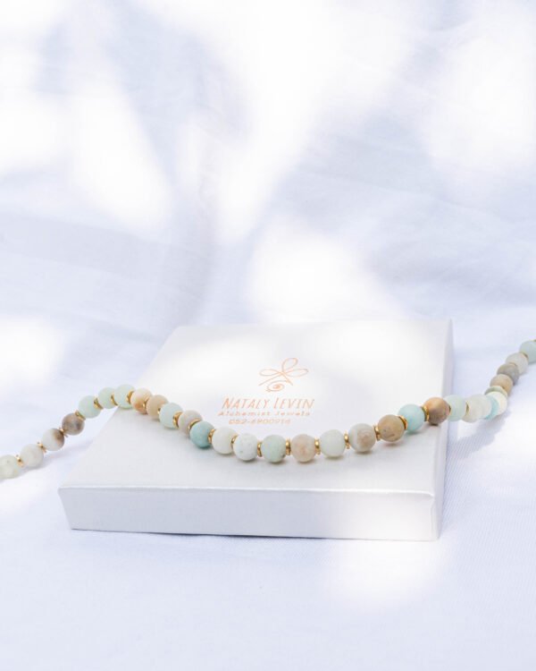 Amazonite stone necklace