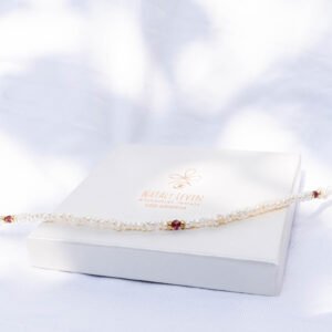 Pearl and garnet necklace - Image 2