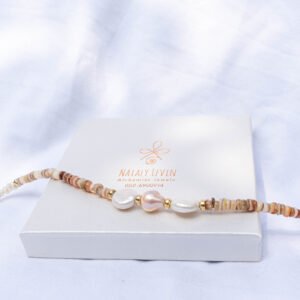 Natural seashell and sweet pearl bead necklace - Image 2