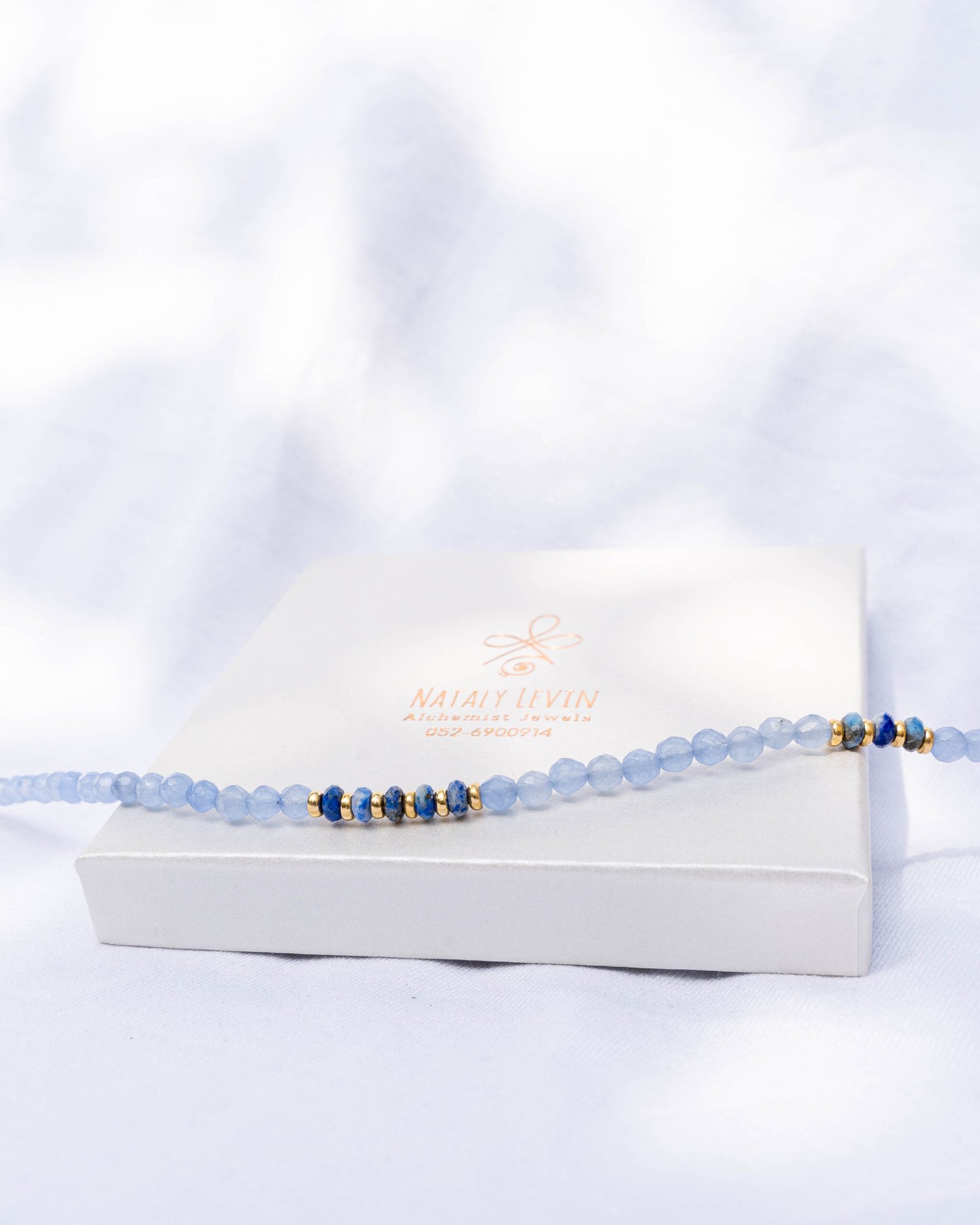 Aquamarine and Lapis Lazuli Necklace - Image 2