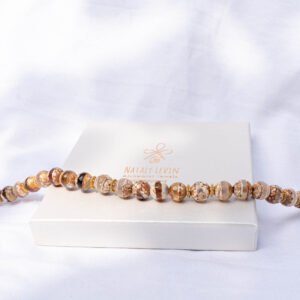 ⁦שרשרת אגת טיבטית חומה⁩ – תמונה ⁦3⁩