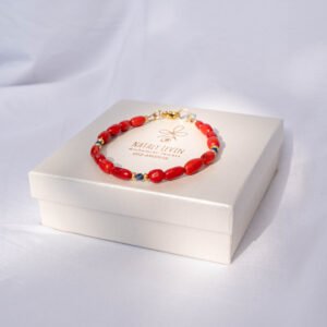 Coral and Lapis Lazuli Bracelet - Image 1