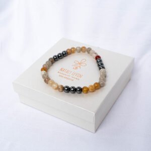 Citrine, hematite and agate bracelet - Image 2