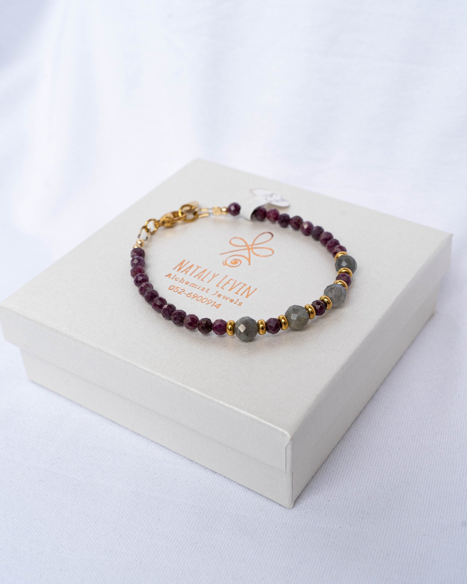 Ruby and Labradorite Bracelet - Image 1