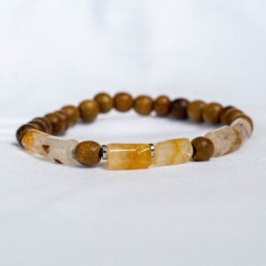 Citrine and wood bracelet - Image 2