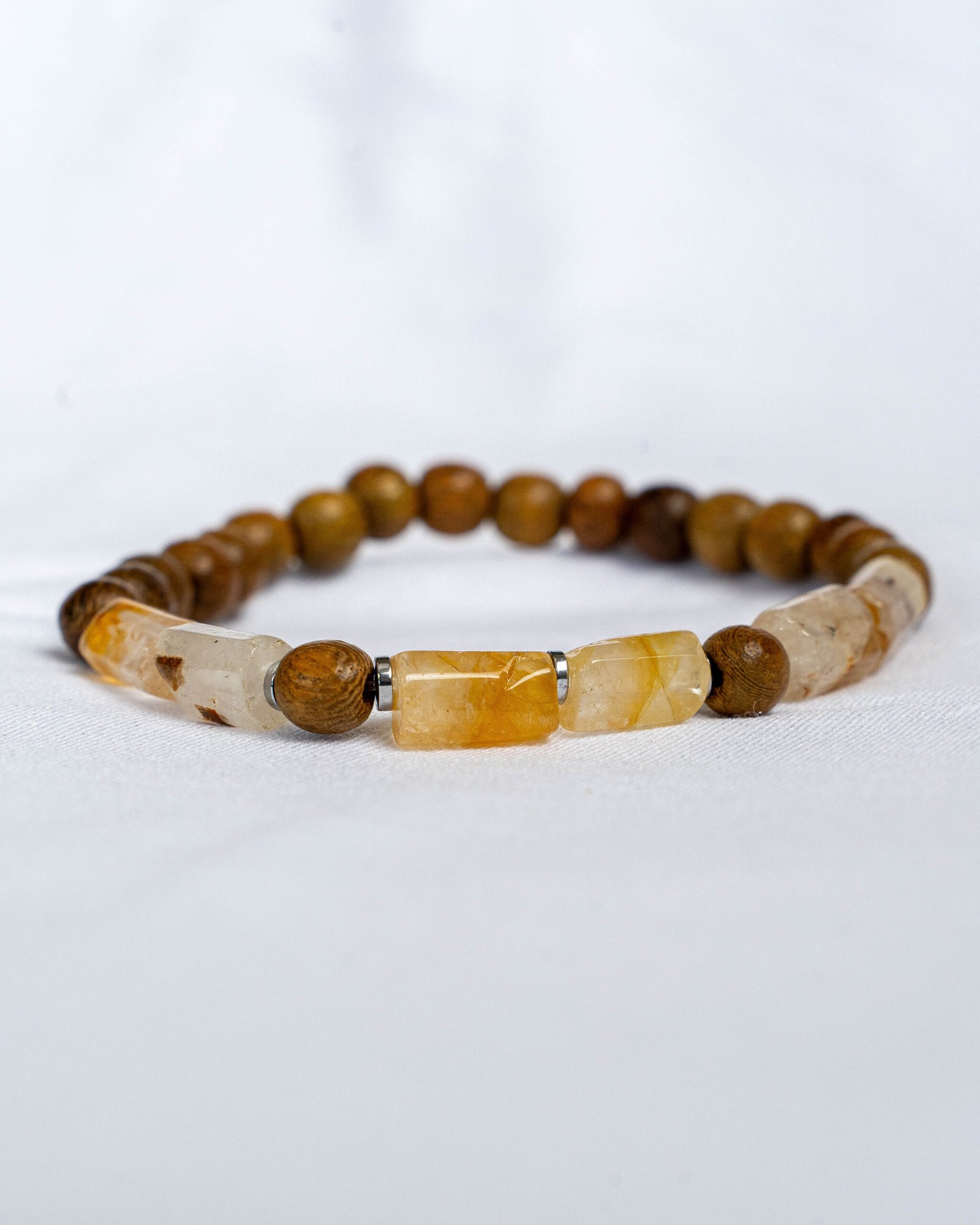 Citrine and wood bracelet - Image 2