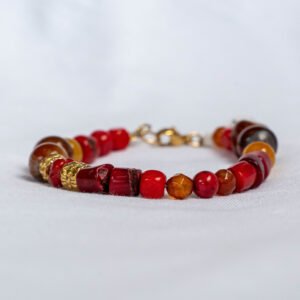 Coral, amber, agate bracelet - Image 2