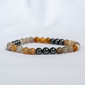 Citrine, hematite and agate bracelet - Image 1