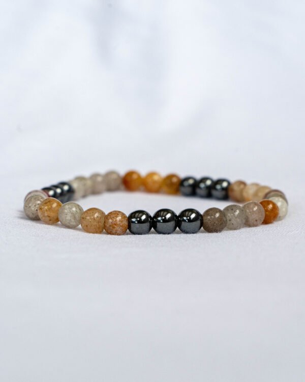 Citrine, hematite and agate bracelet