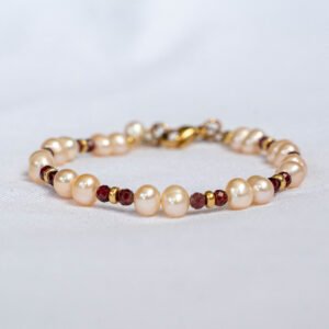 ⁦צמיד פנינים ורודות וגאנט⁩ – תמונה ⁦1⁩