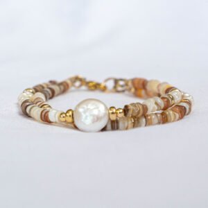 Shell and pearl bracelet - Image 2