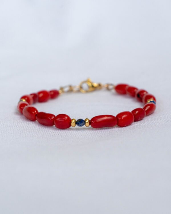 Coral and Lapis Lazuli Bracelet