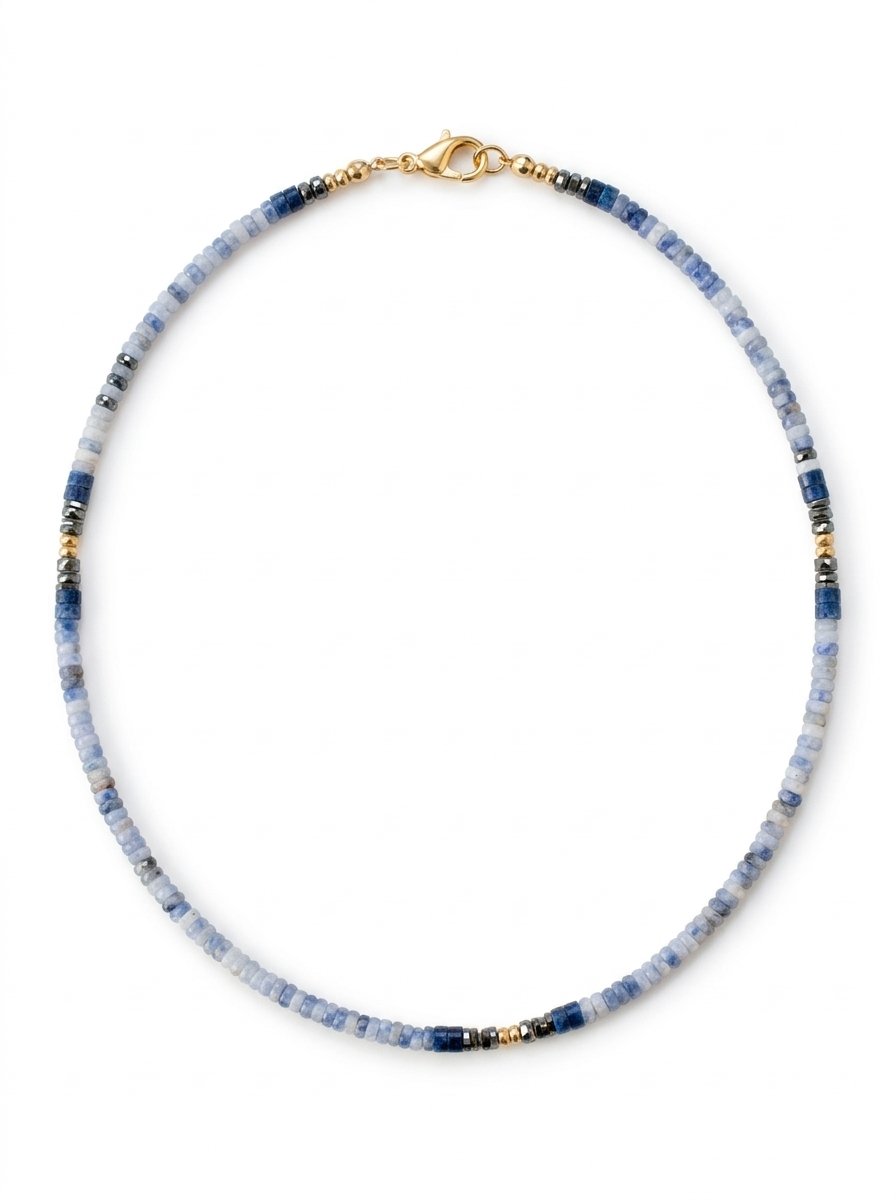 ⁦שרשרת אבני סודלייט, לאפיס לאזולי והמטייט⁩ – תמונה ⁦4⁩