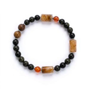 צמיד אובסידיאן, סיטרין, קרנליאן, המטייט – תמונה 1