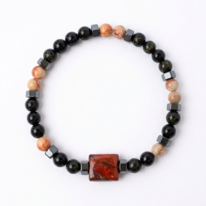 צמיד אובסידיאן, קורל תפוזי, ג׳ספר – תמונה 1