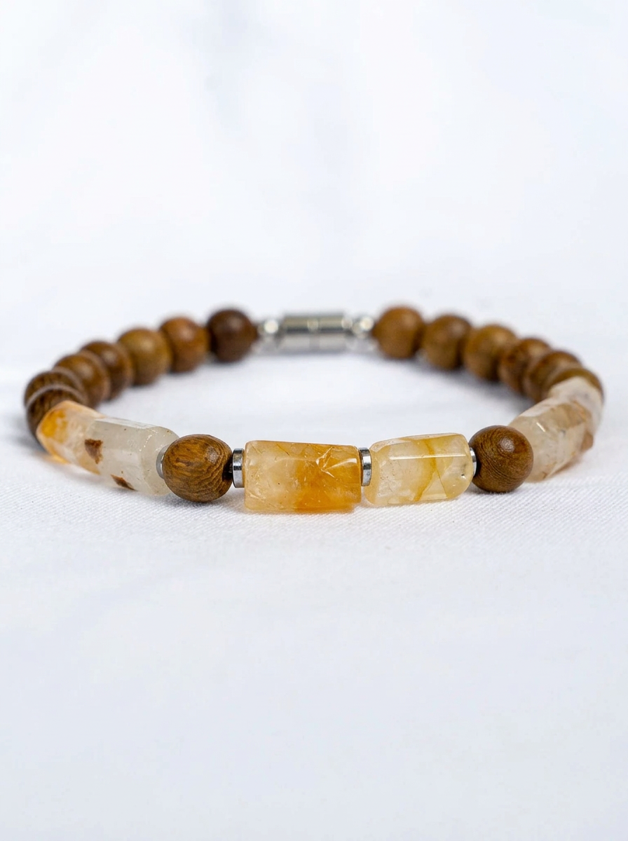 ⁦צמיד סיטרין ועץ⁩ – תמונה ⁦2⁩