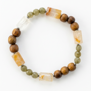 ⁦צמיד סיטרין, פרידוט, עץ⁩ – תמונה ⁦1⁩