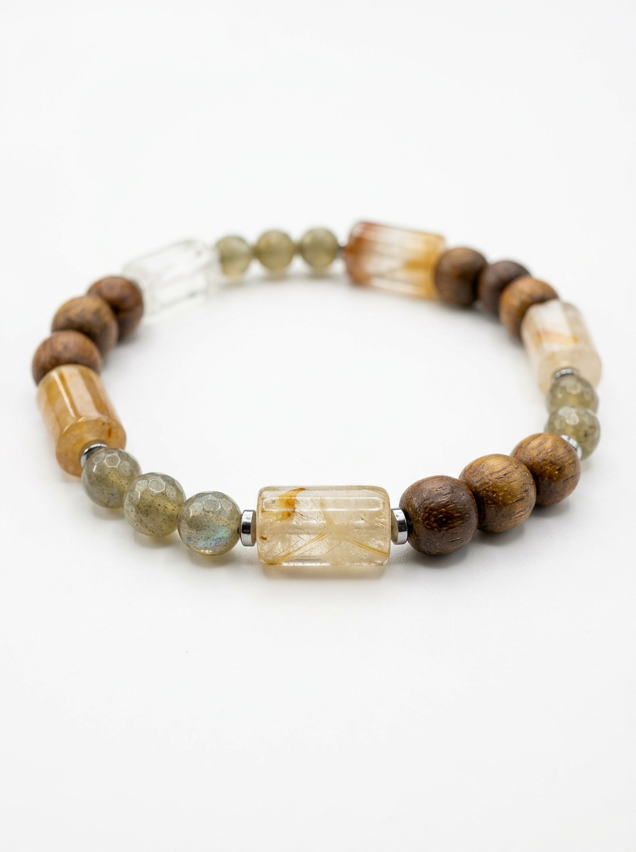 ⁦צמיד סיטרין, פרידוט, עץ⁩ – תמונה ⁦2⁩