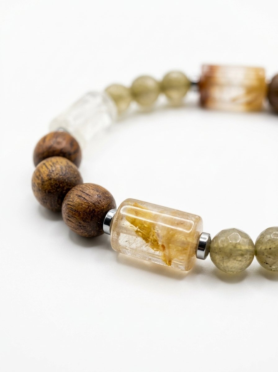 ⁦צמיד סיטרין, פרידוט, עץ⁩ – תמונה ⁦3⁩